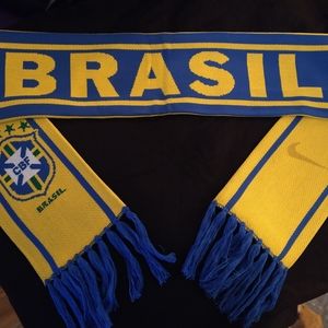 Nike Brasil Scarf Blue and Yellow CBF Futbol Soccer Brazil